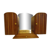 Art Deco extra furniture 1920/1940 to install or fix, wooden, central mirror, 2 doors, 1 drawer