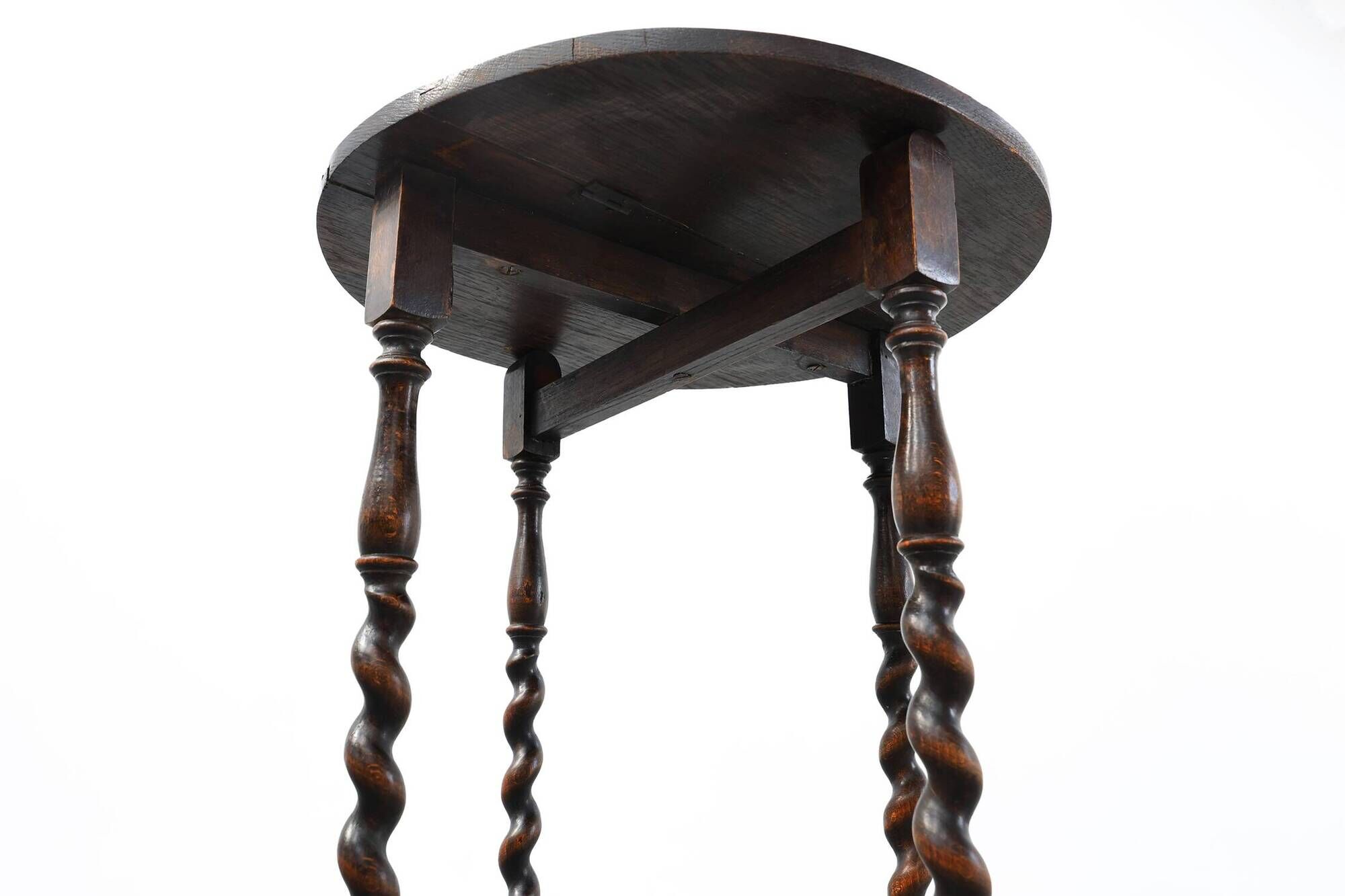 Set of Four Oak Barley Twist Nesting Tables, England, circa 1900n