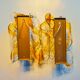 Pair of "Spirales" wall lights by Murano Mazzega, Italy, 1970