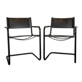 Pair of armchairs cantilever bauhaus 70s
