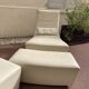 Pair of Armchairs and Footrest Rocking chair Roset Line