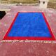 Authentic Beni Ouarain rug 250 x 180 cm – Cobalt blue and red – Piece