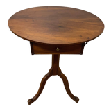 Pedestal table that can be transformed into a small walnut dressing table