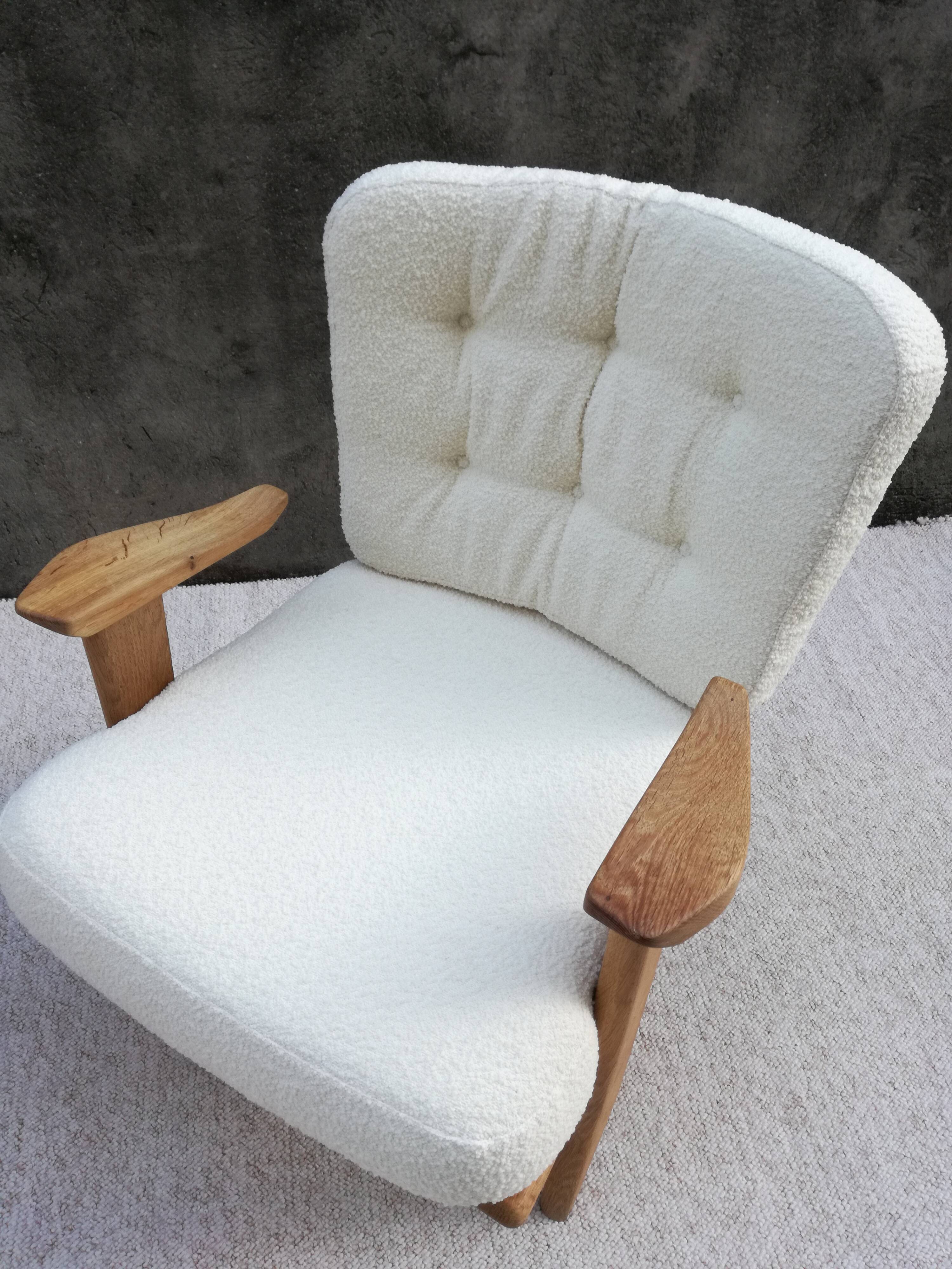 Paire de fauteuils en chêne par Guillerme et Chambron pour Votre Maison, 1960