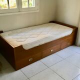 Scandinavian teak bed 70s-80s