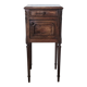 Louis XVI bedside table in walnut and marble - pink sculptures