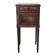 Louis XVI bedside table in walnut and marble - pink sculptures