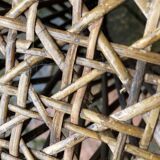 Vintage cane diabolo stool