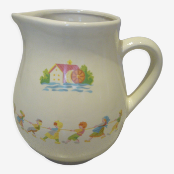 Retro pitcher with naive decorations