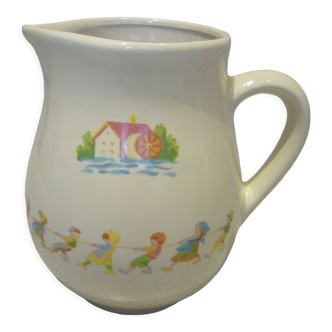 Retro pitcher with naive decorations