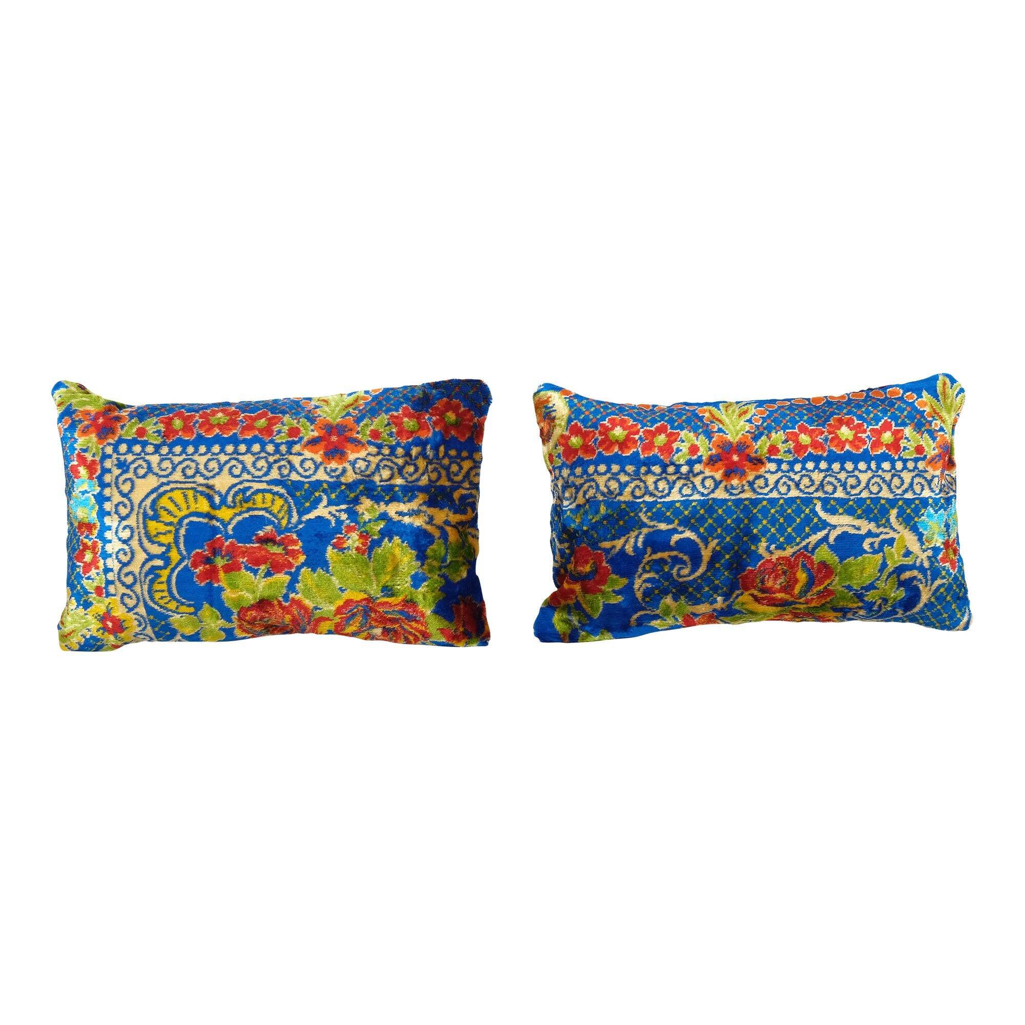 Set of 2 vintage ikat cushion covers 48x30 cm