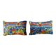 Set of 2 vintage ikat cushion covers 48x30 cm