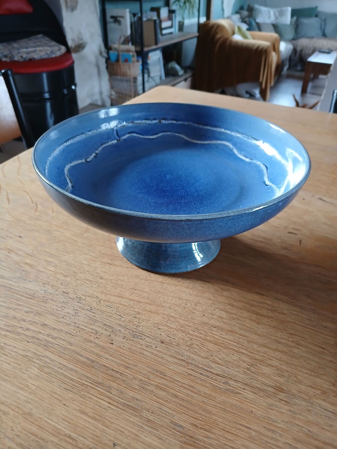 Compotier en poterie artisanale 