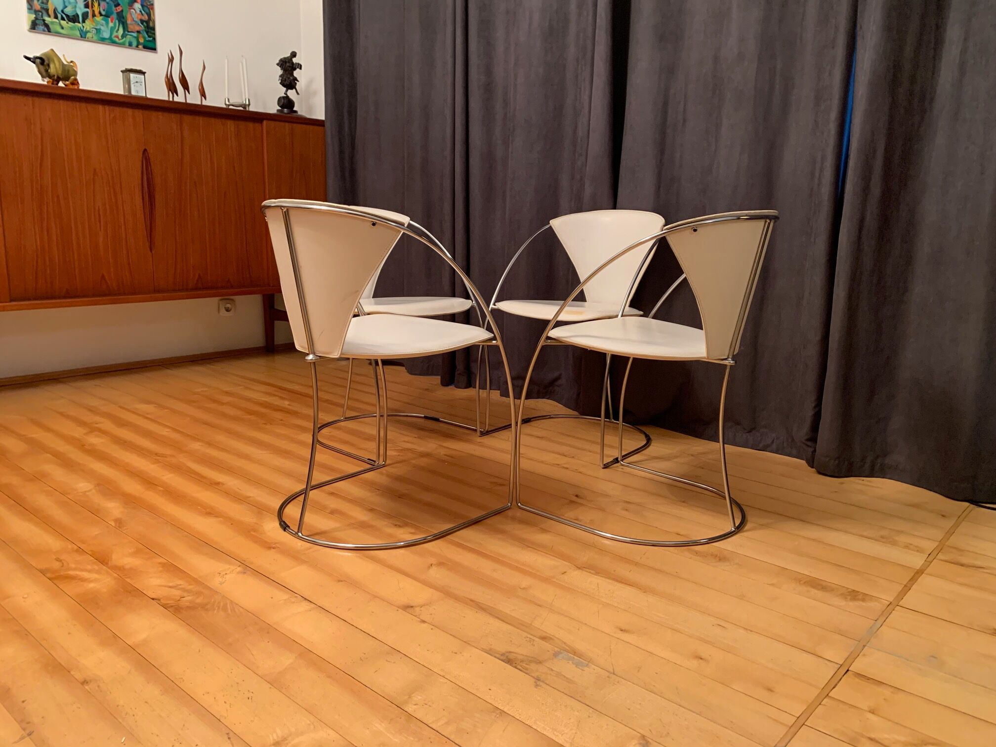 Set of four Linda chairs, Arrben, Italy, 1980s