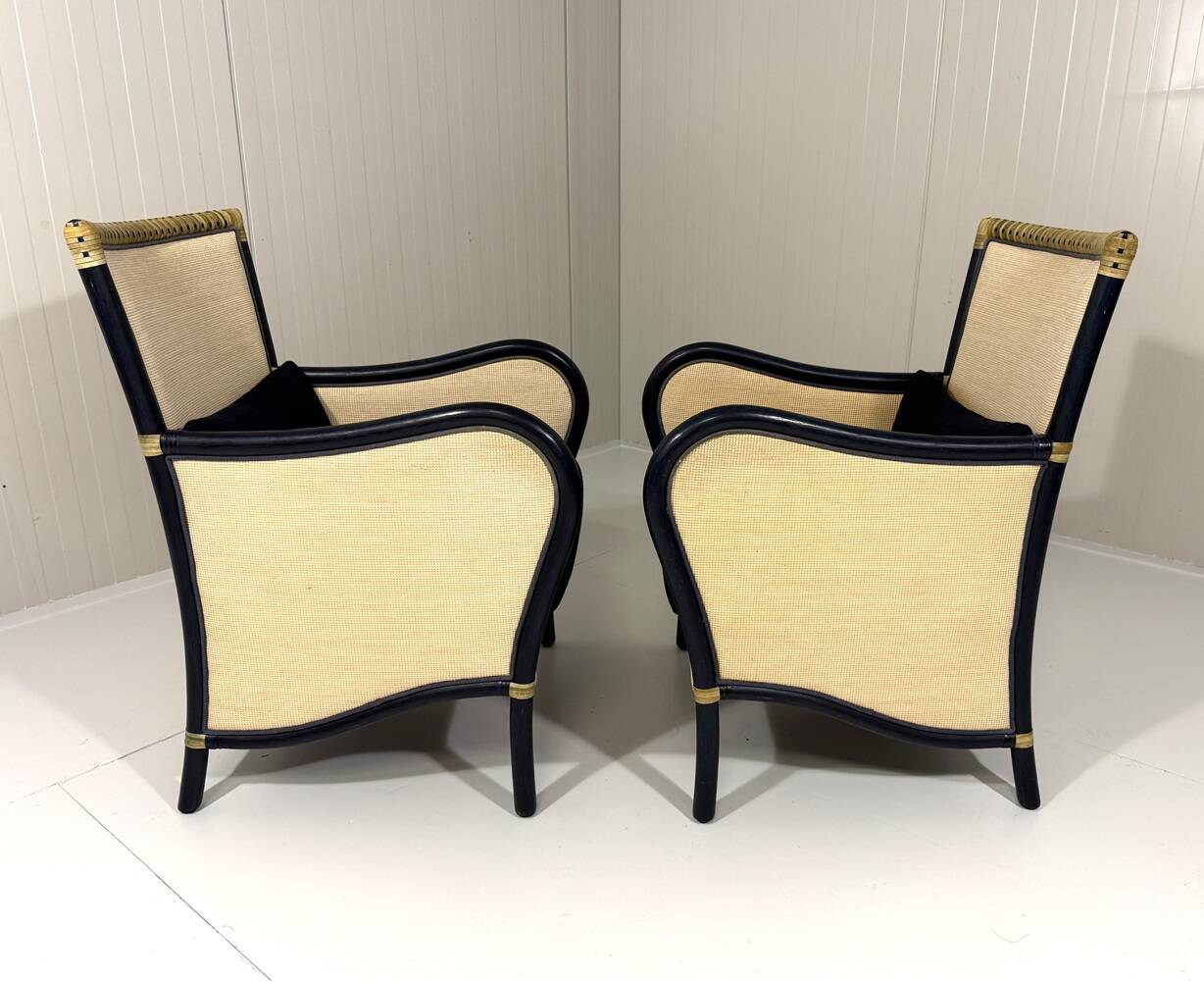 Gasparucci Italo rattan arm chairs Italy