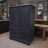 Fir cabinet with reentrant doors and drawers