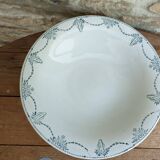 Ancien plat de service rond en céramique Moulin des loups & Hamage modèle Graciela