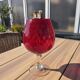 Grand verre géant 26 cm Empoli rouge rubis verre soufflé