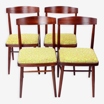 Set de 4 chaises de salle à manger en chêne par tonne, tchécoslovaquie années 1960