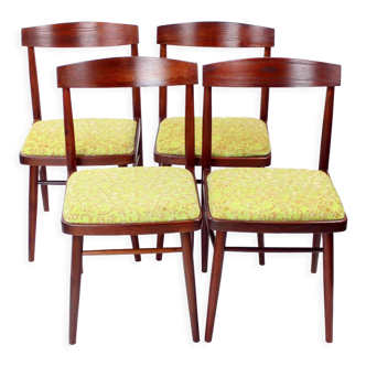 Set de 4 chaises de salle à manger en chêne par tonne, tchécoslovaquie années 1960