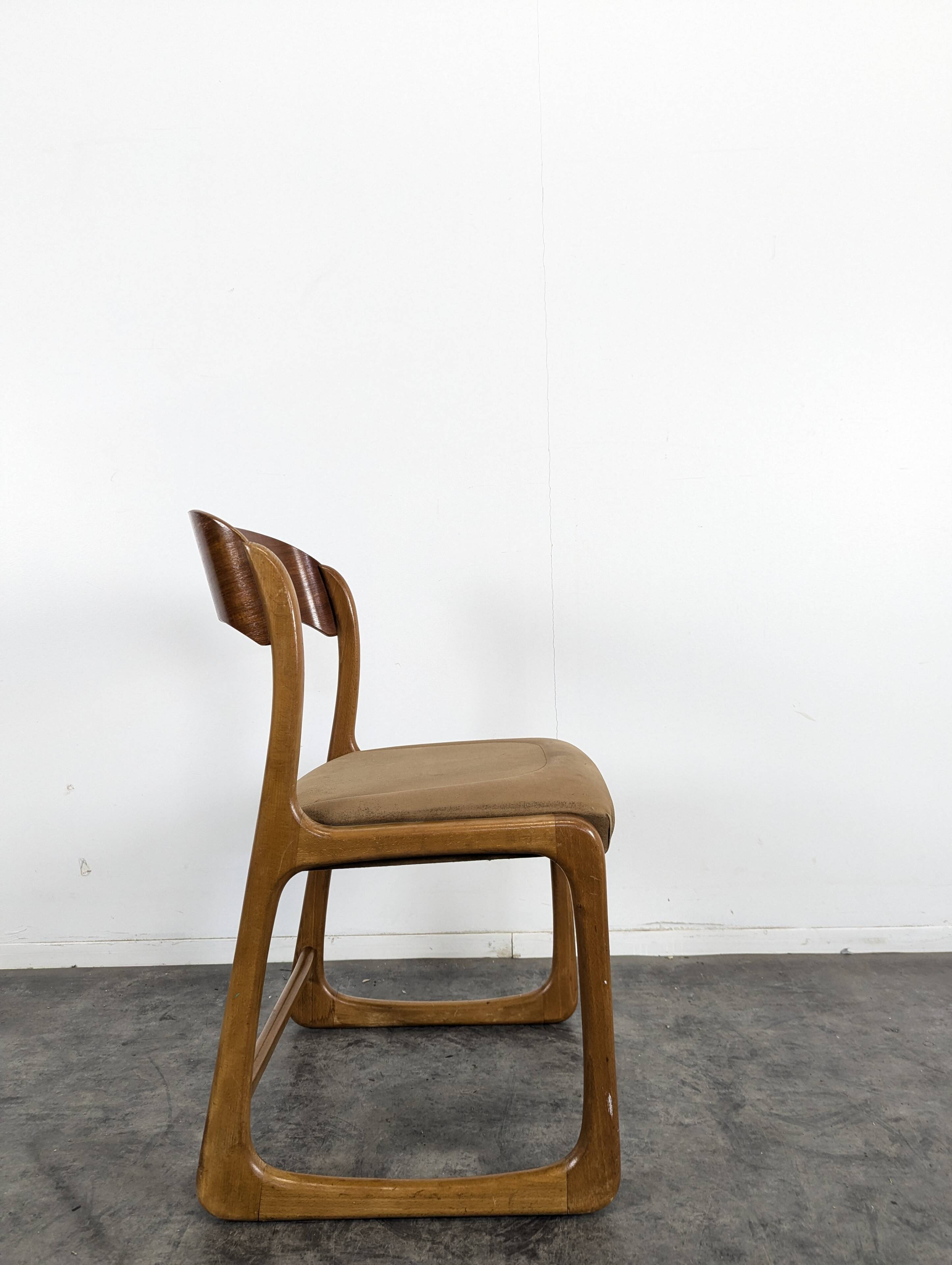 Set of 4 Baumann sled chairs