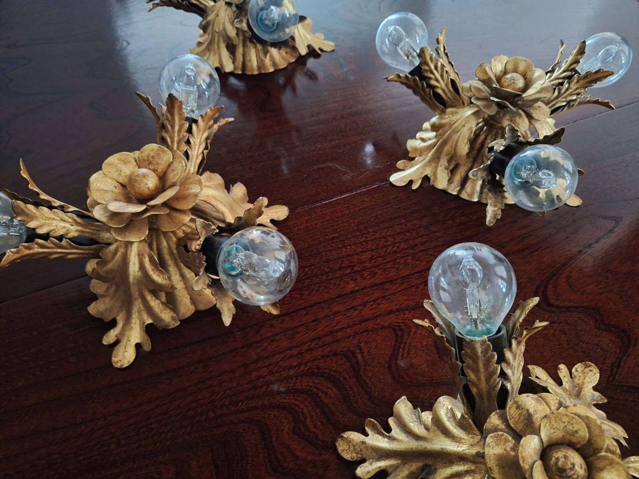 Banci Firenze 4 Art Deco ceiling lights or wall sconces, antique light fixtures.