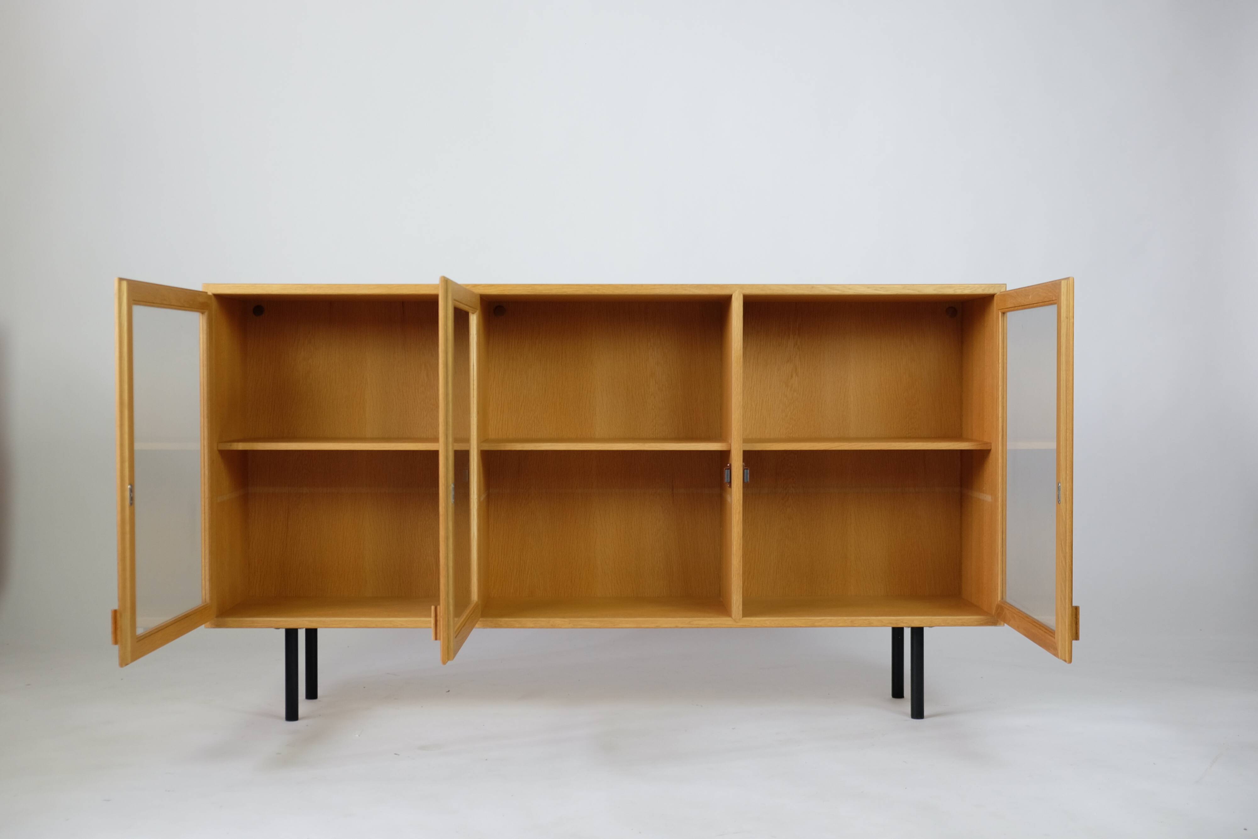 Vintage Sideboard Vitrine Eiche Danish Design 70er Dänisch 70s