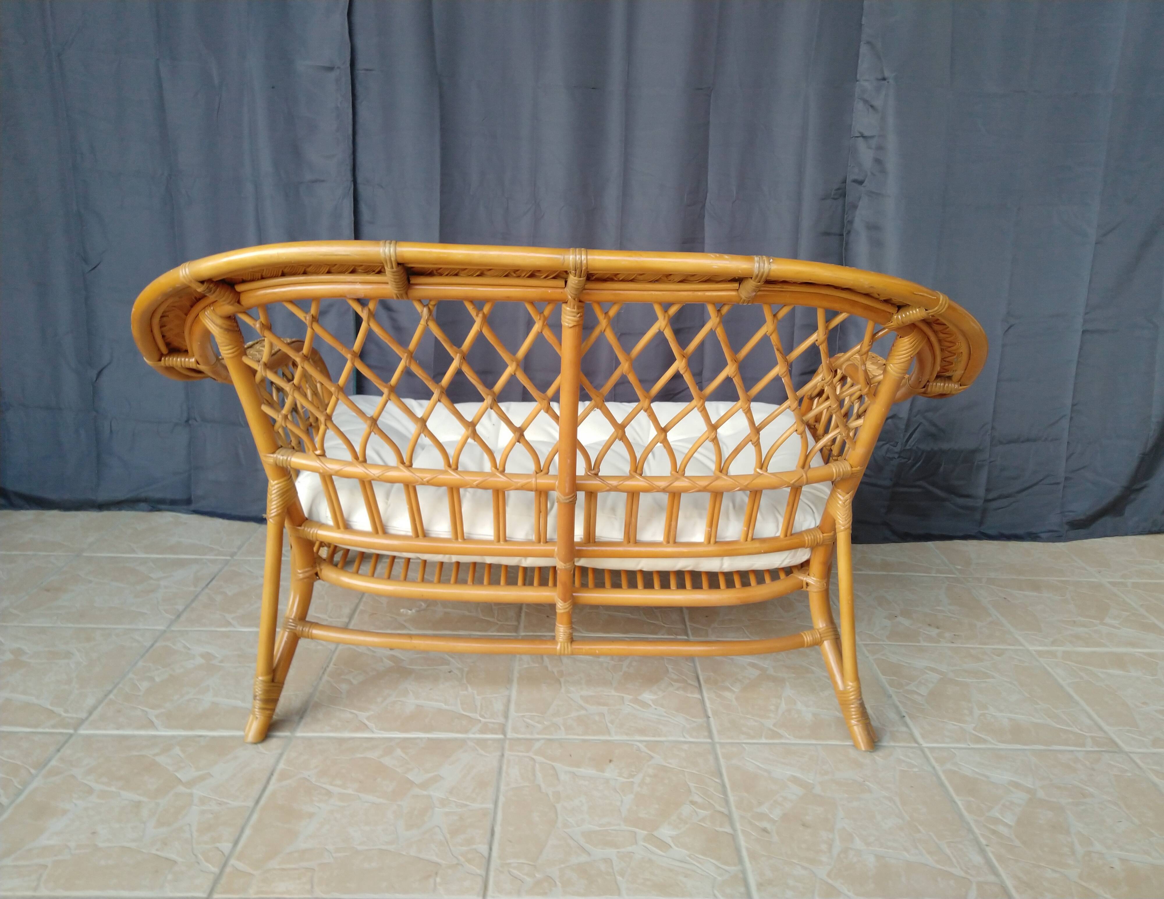 Rattan bench