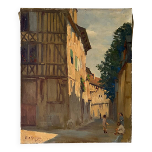 Scene de rue ensoleillée,