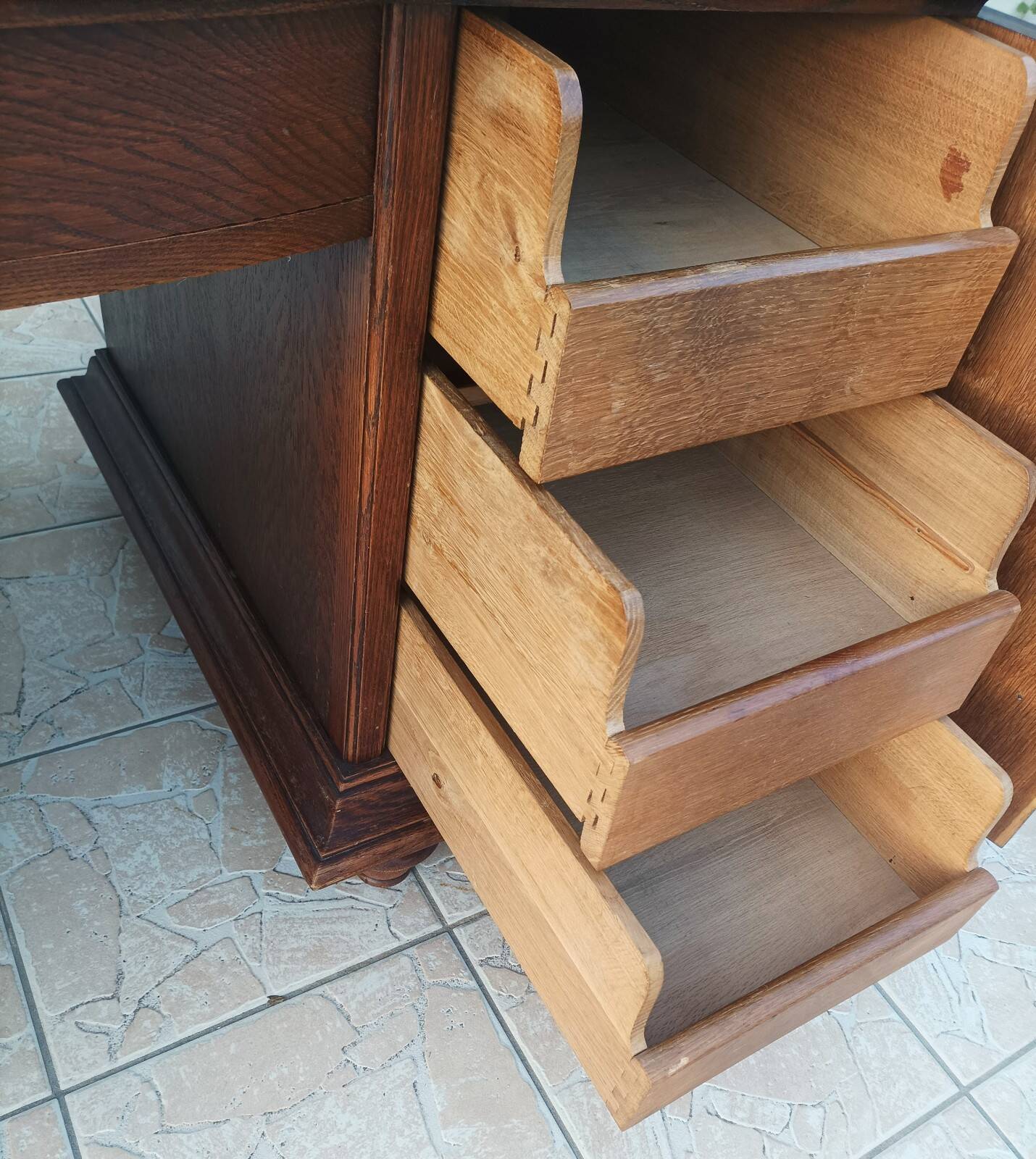 Art Deco oak desk