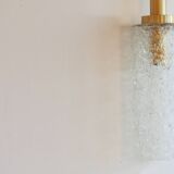 Carl fagerlund style cylindrical textured glass pendant light
