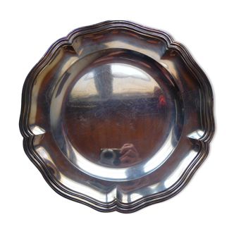 old chamfered dish with double nets in solid silver WITH HALLMARK - Louis XVI style -740 GR - BES