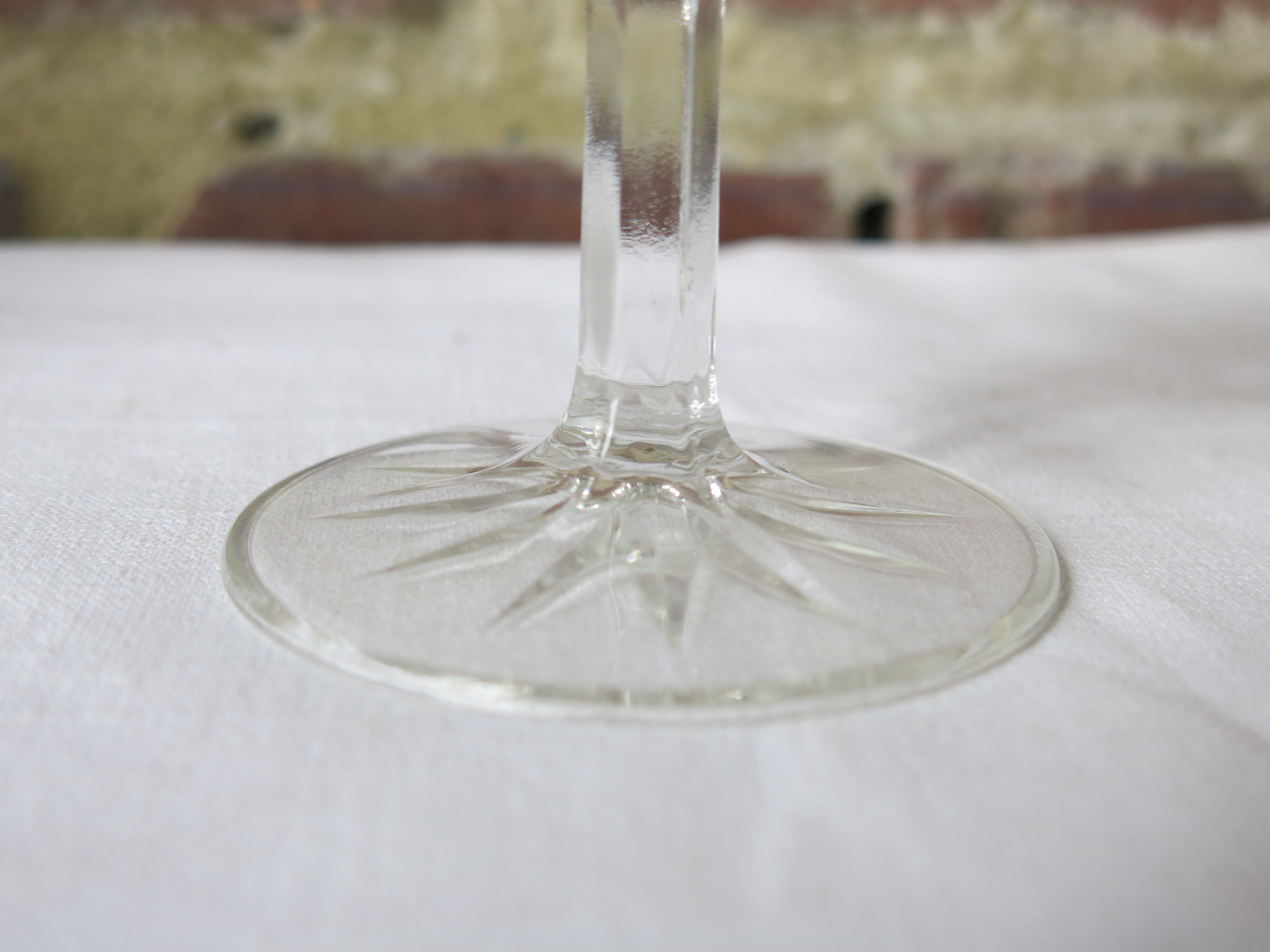 8 glasses with semi-crystal stems