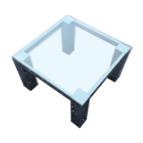 Chrome coffee table and smoked glass 70