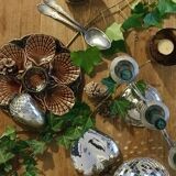 Set of 4 plates with oyster slurry