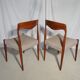 Six scandinavian vintage teak chairs