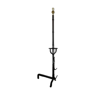 19th century wrought iron floor lamp