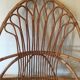 Rattan and wicker armchair 1950