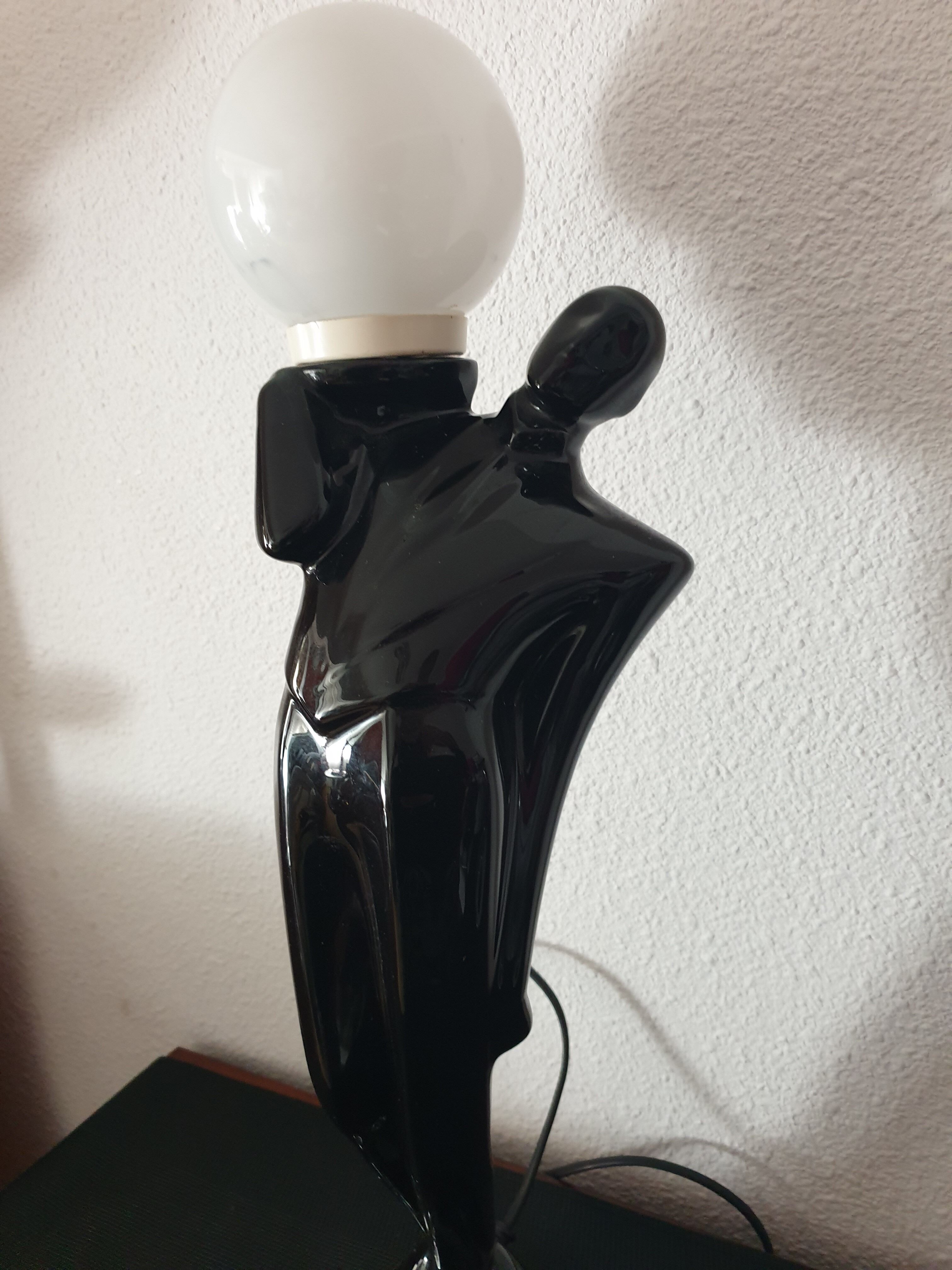 Lampe céramique delfts années 70