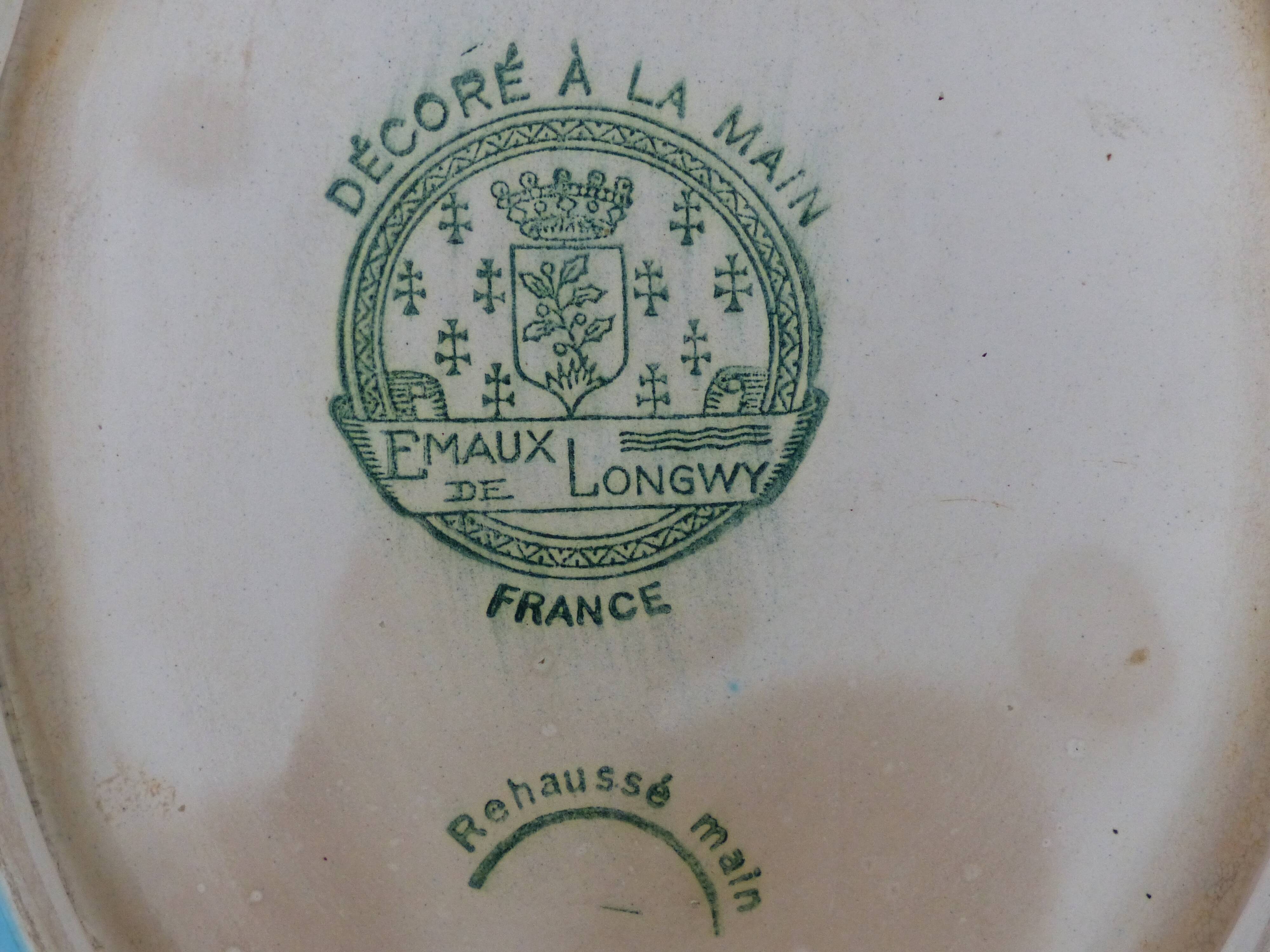 Coupe en émaux de Longwy estampille première moitié du XX siecle