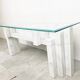 Vintage white marble console table Italy, 1980s