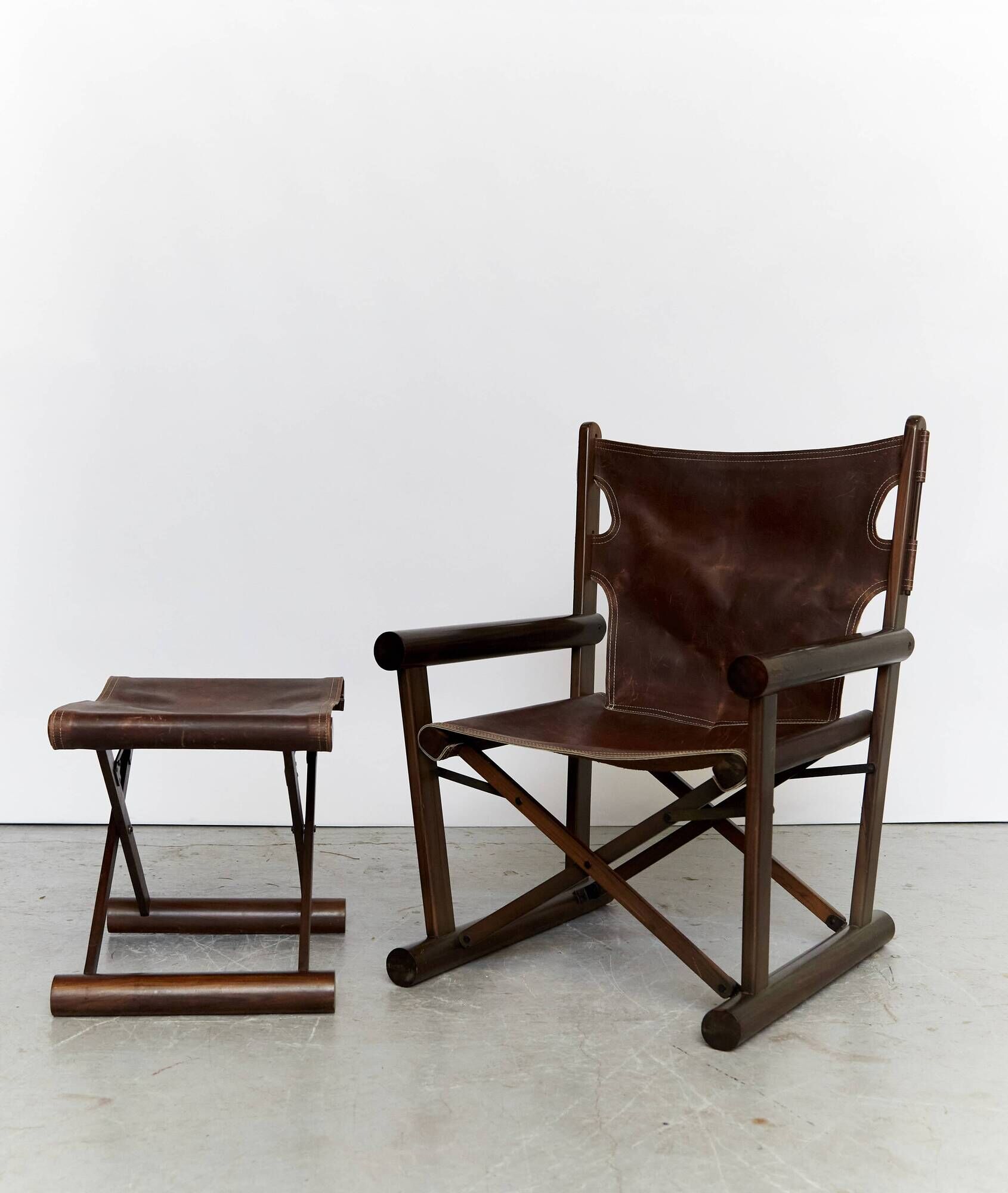Carlo Hauner & Martin Eisler Chaise Pliante & Ottomane PL22 pour OCA