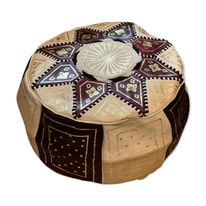 pouf en cuir