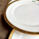 6 dessert plates in gilded Paris porcelain with "VD" monogram