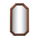 vintage rectangular wooden octagon mirror