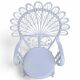 Fauteuil en rotin blanc Emmanuelle Peacock 1970