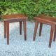 Pair of 60s oak stools or end tables