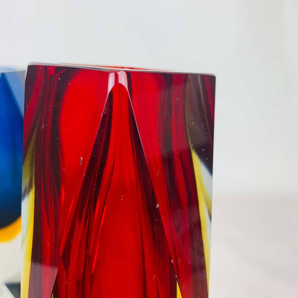 Pair of Sommerso Murano vases by Alessandro Mandruzzato