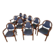 Chaises Baumann vintage Série de 9 fauteuils bridges