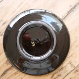 Drainer with plate, black varnished stoneware, popular art